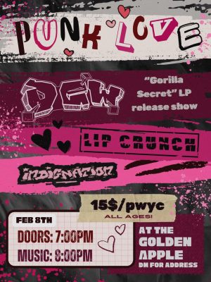 Feb 08 '25 - Kitchener — Punk Love @ The Golden Apple KW