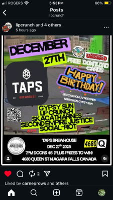 Dec 27 '25 - Niagara Falls — AP at Taps @ Taps Brewhouse